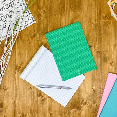 Dotted notebook, 108 page, soft touch cover, A4/A5/A5 pad, 24 color