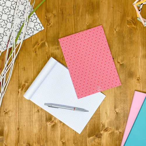 Dotted notebook, 108 page, soft touch cover, A4/A5/A5 pad, 24 color