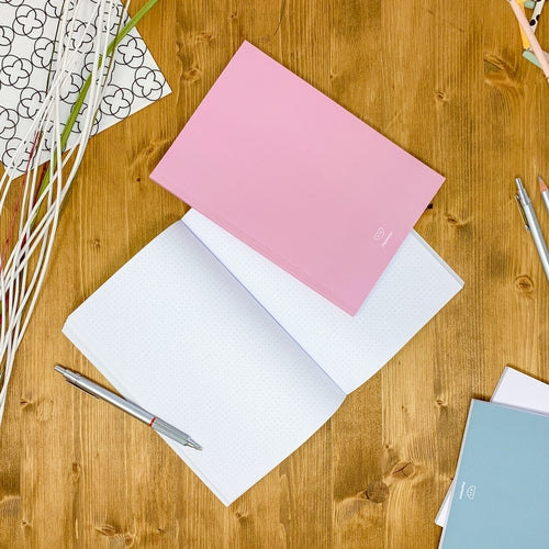 Dotted notebook, 108 page, soft touch cover, A4/A5/A5 pad, 24 color