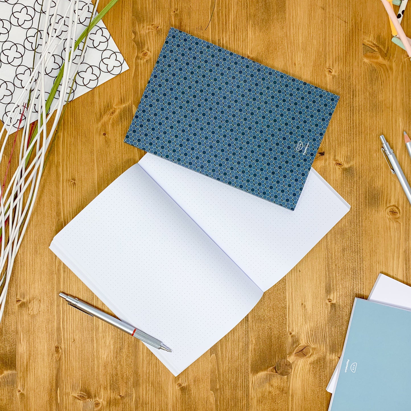 Dotted notebook, 108 page, soft touch cover, A4/A5/A5 pad, 24 color