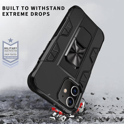 Military Grade Armor Protection Stand Magnetic Feature Case for iPhone