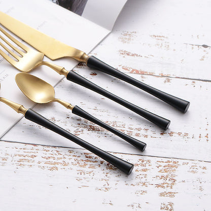 304 Stainless Steel Steak Cutlery Set - Knife, Fork, Spoon & Coffee Sp