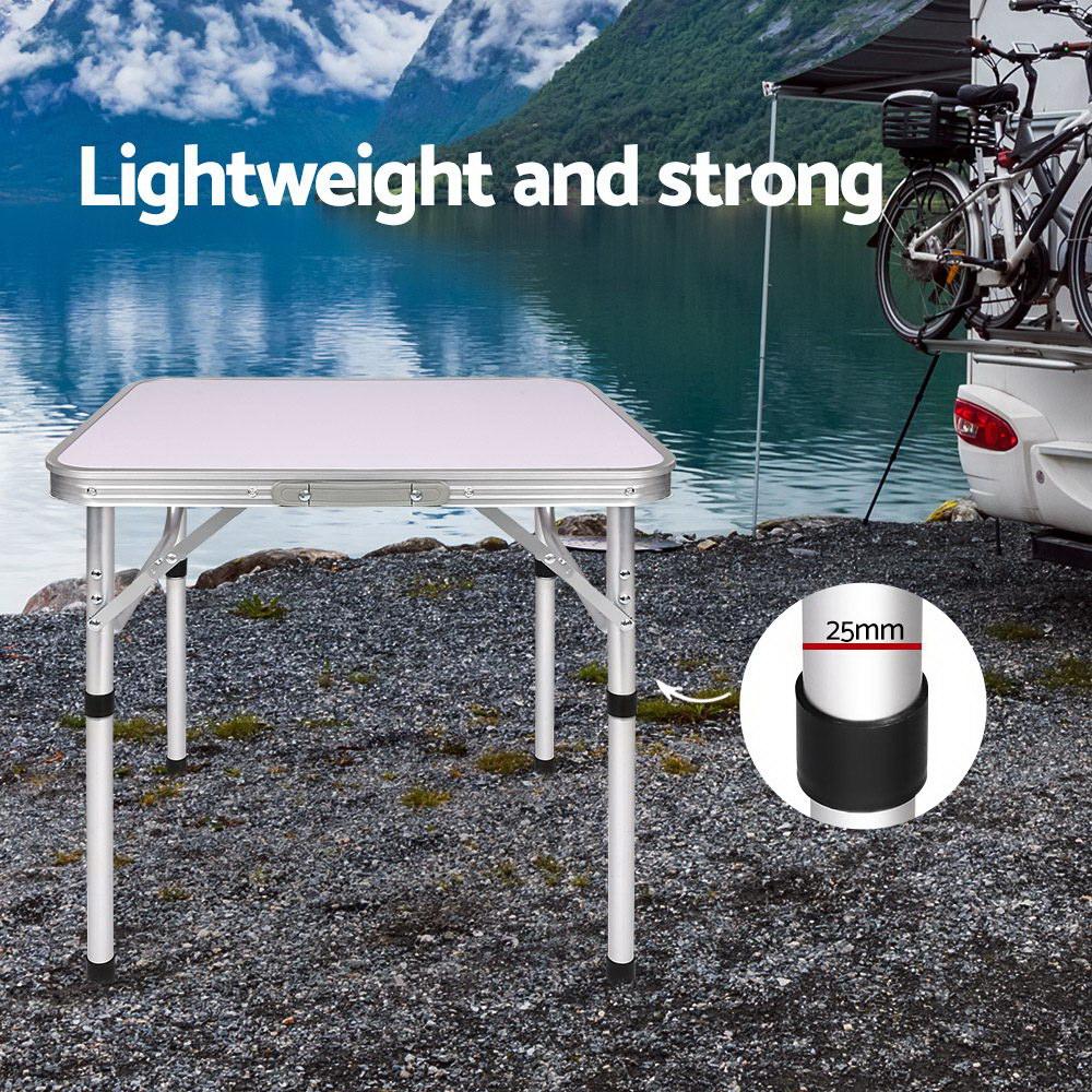 Weisshorn Folding Camping Table 60CM Adjustable Portable Outdoor