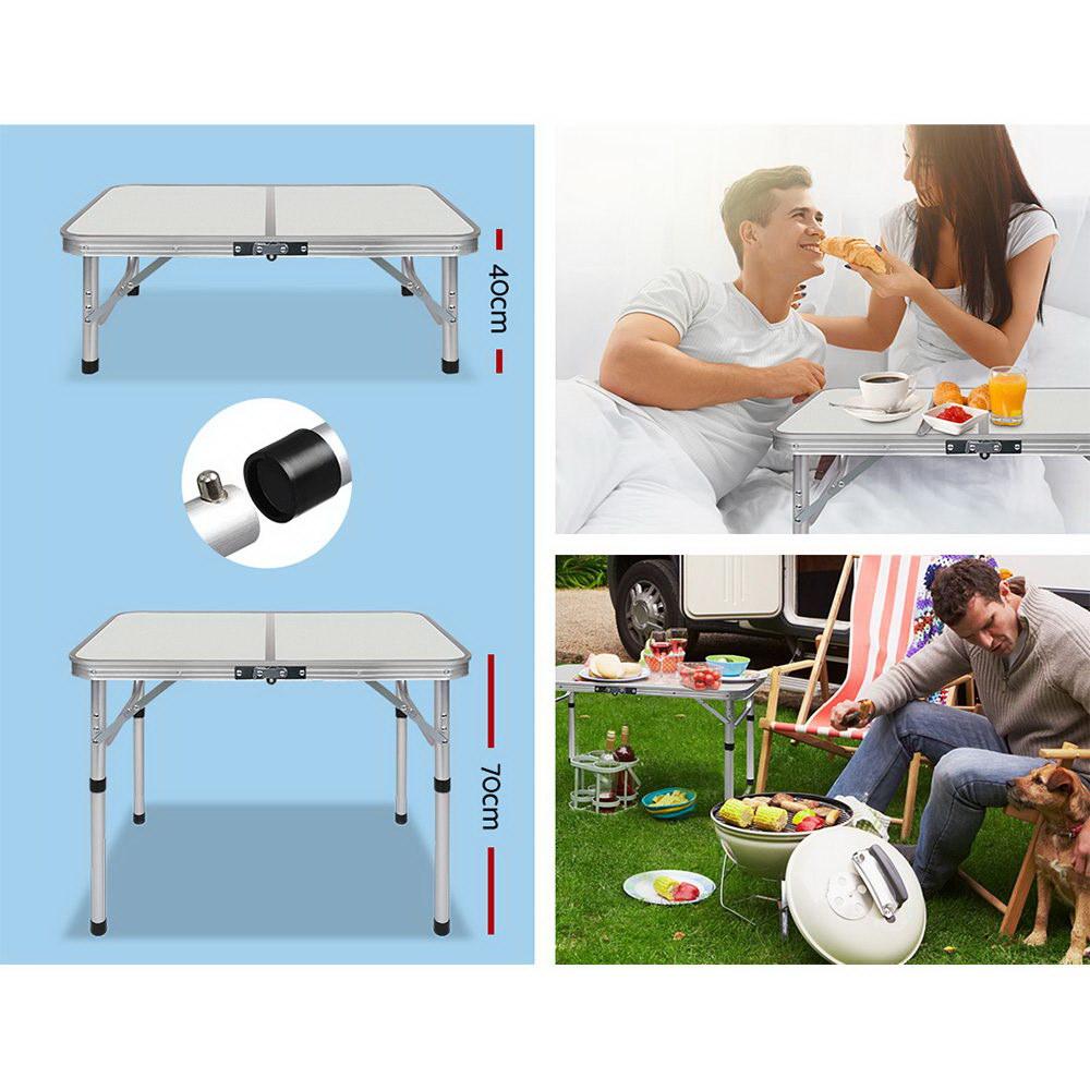 Weisshorn Folding Camping Table 90CM Adjustable Portable Outdoor