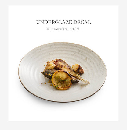 Handcrafted Stoneware Shallow Plate – Modern Pasta or Dinner Dish