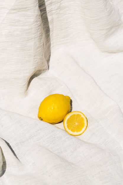 Natural light linen tablecloth