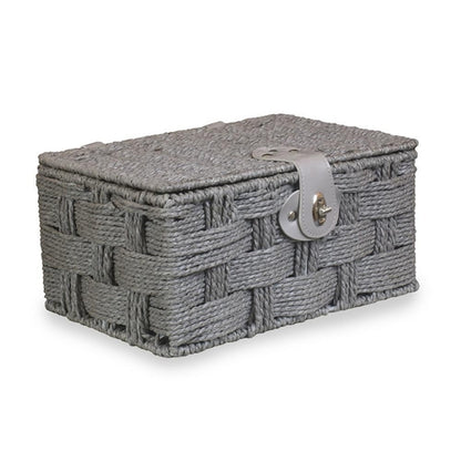Twisted Grey Paper Rope Storage Basket