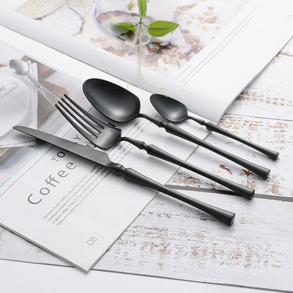 304 Stainless Steel Steak Cutlery Set - Knife, Fork, Spoon & Coffee Sp