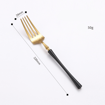 304 Stainless Steel Steak Cutlery Set - Knife, Fork, Spoon & Coffee Sp