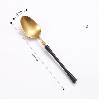 304 Stainless Steel Steak Cutlery Set - Knife, Fork, Spoon & Coffee Sp