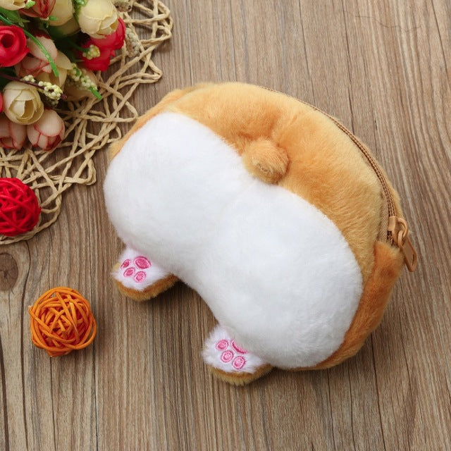Fashion women coin purse Cute Cartoon Dog Butt