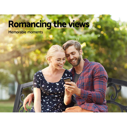 Gardeon Outdoor Garden Bench Seat Steel Outdoor Furniture 3 Seater