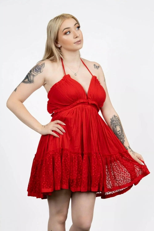 Halter Open Back Dress