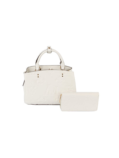 Monogram satchel bag and purse set