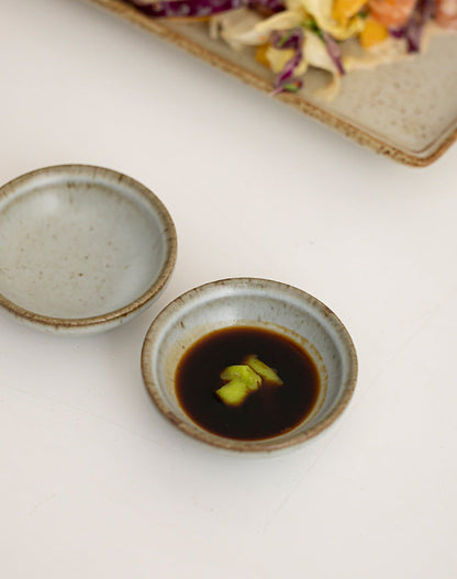 Japanese-Style Ceramic Dinnerware Set for Two – 9 Items Natural Glaze