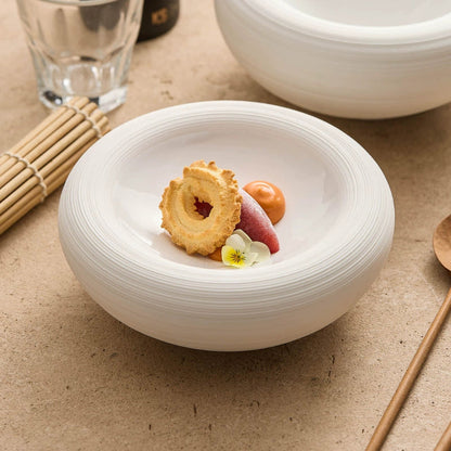 Double-Layer Artistic Ceramic Bowl – Deep Western-Style Soup Plate wit