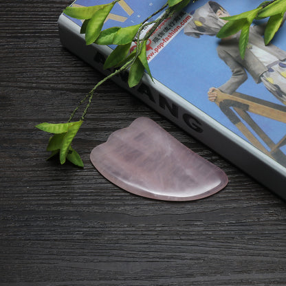 Pro Natural Rose Quartz Gua Sha Board Massage pad