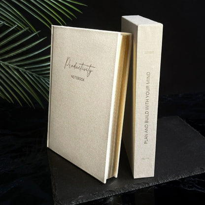 Linen Productivity Lined Notebook