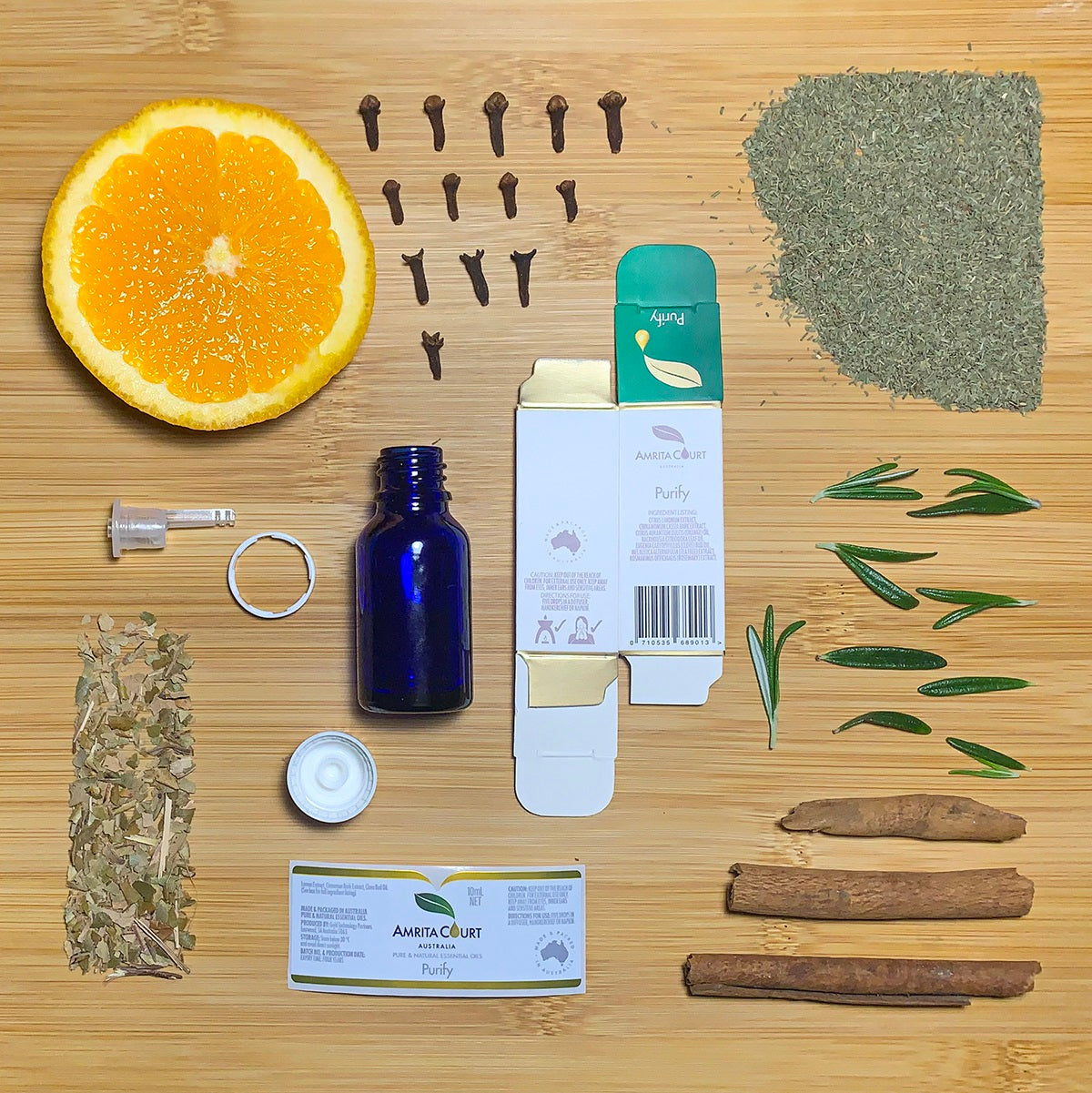 Gift Box - Dog Rose Gold Aroma Necklace + Purify Oil Blend