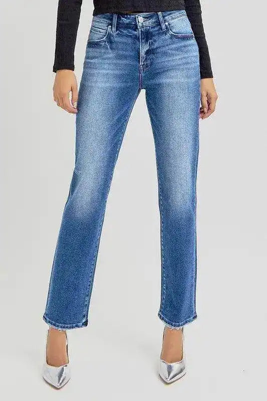 RISEN Mid Rise Ankle Tapered Jeans RDP5858