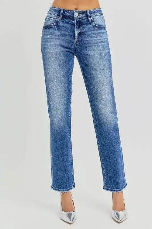 RISEN Mid Rise Ankle Tapered Jeans RDP5858