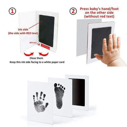 2/4pc Baby Handprint Footprints Ink Pads Safe Non-toxic No-Touch Skin