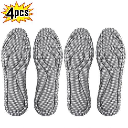 4Pcs Memory Foam Orthopedic Insoles for Shoes Antibacterial