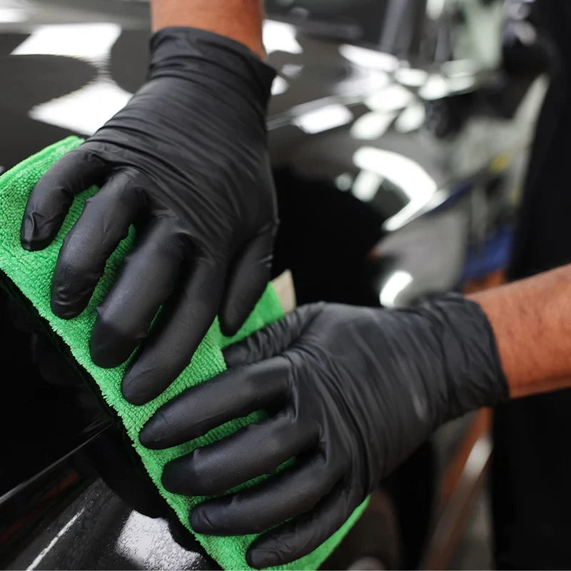 100/50/20PCS Black Nitrile Gloves Disposable Thick Powder Free