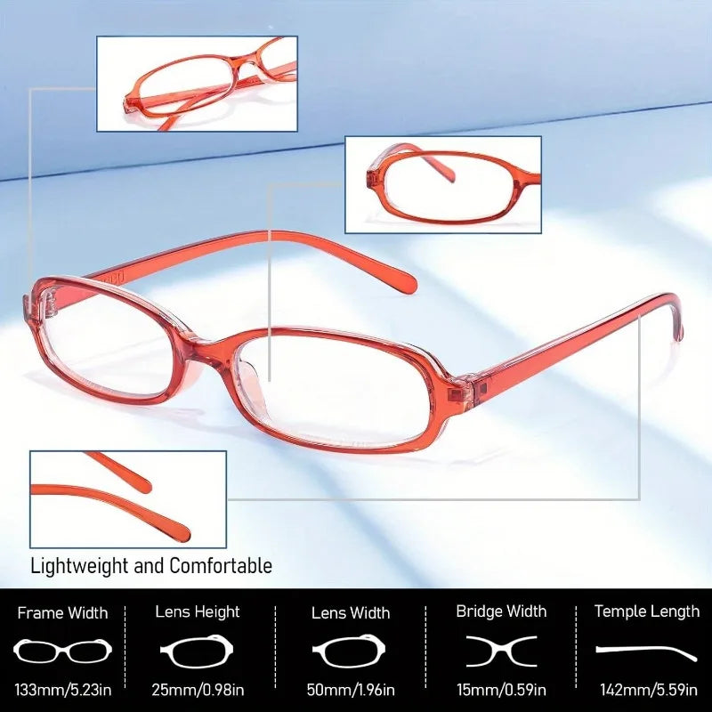 [Blue Light Glasses] Blue Light Blocking Rectangle Glasses for Women |