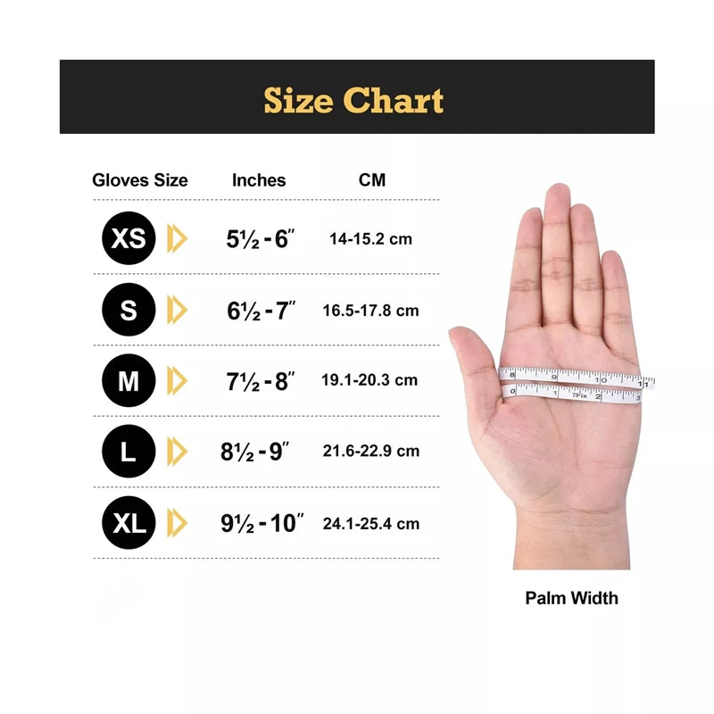 100/50/20PCS Black Nitrile Gloves Disposable Thick Powder Free