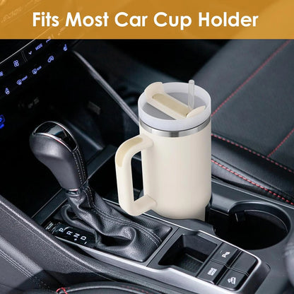 1200ml Stainless Steel Insulated Straw Water Bottle Thermal Coffee Car