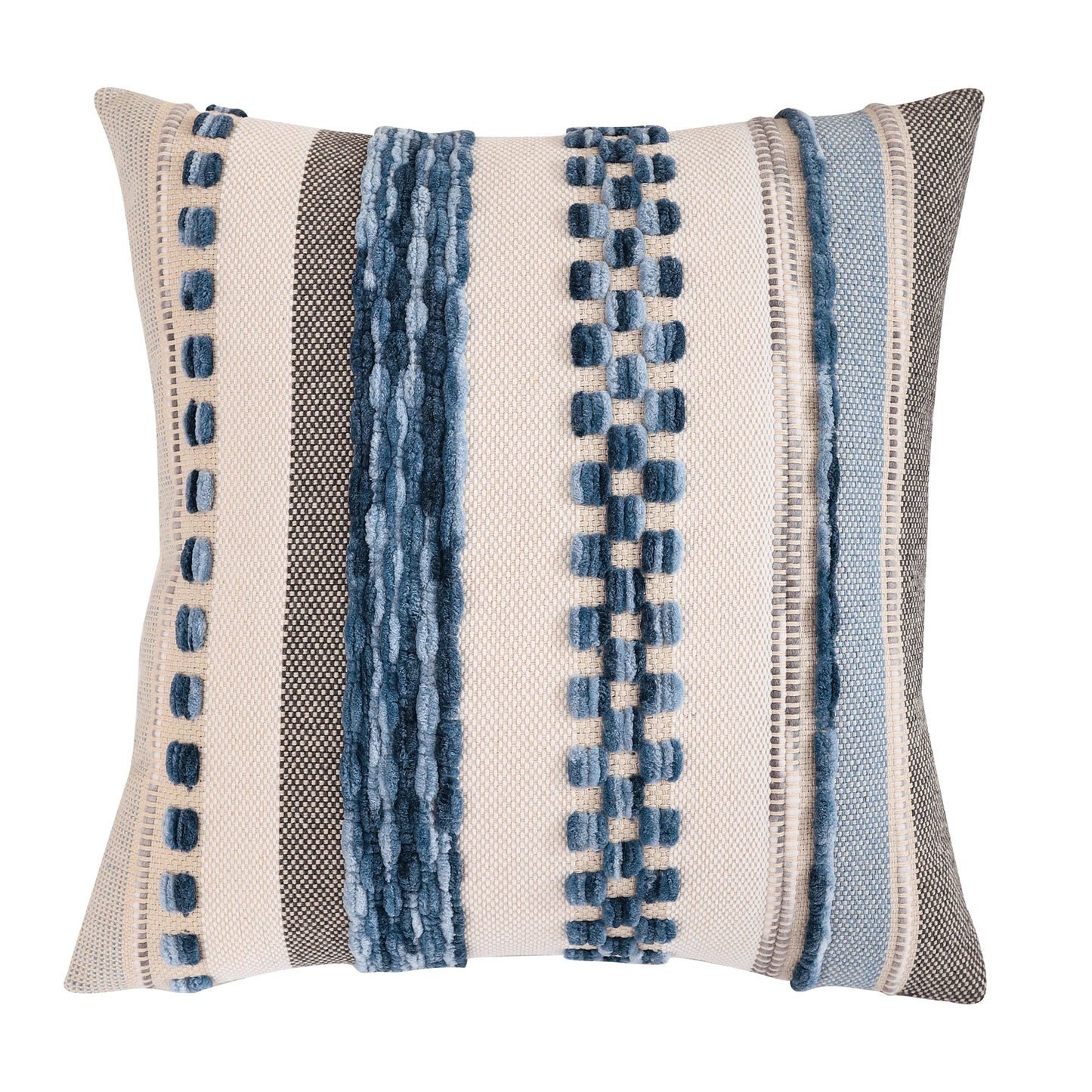 Boho Striped Chenille Throw Pillowcases Square