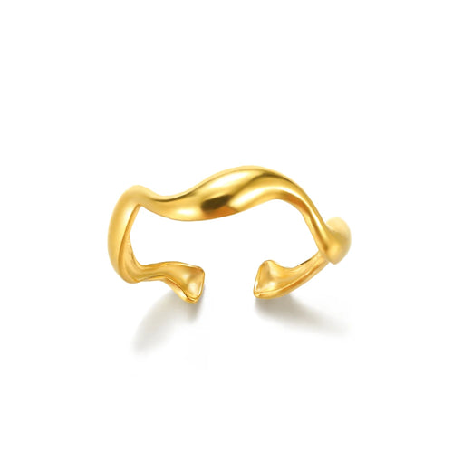316L Stainless Steel Rings for Women Gold Color Never Fade Luxury