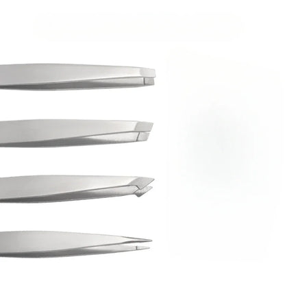 4Pcs Tweezers Set-Precision Eyebrow And Facial Hair Debris And