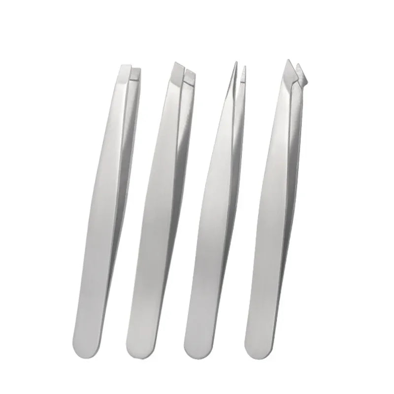 4Pcs Tweezers Set-Precision Eyebrow And Facial Hair Debris And