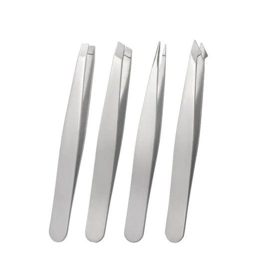 4Pcs Tweezers Set-Precision Eyebrow And Facial Hair Debris And