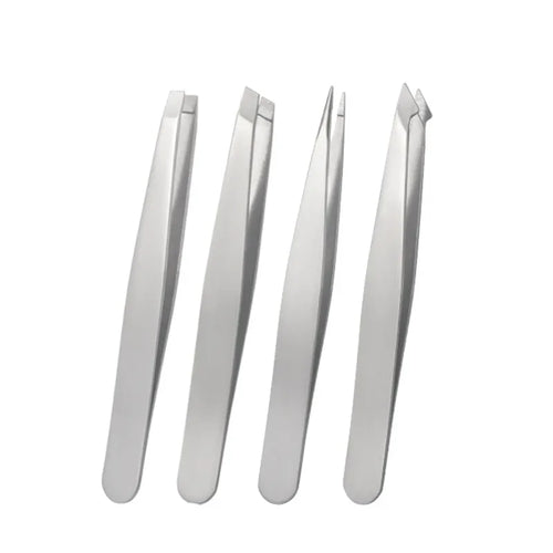 4Pcs Tweezers Set-Precision Eyebrow And Facial Hair Debris And