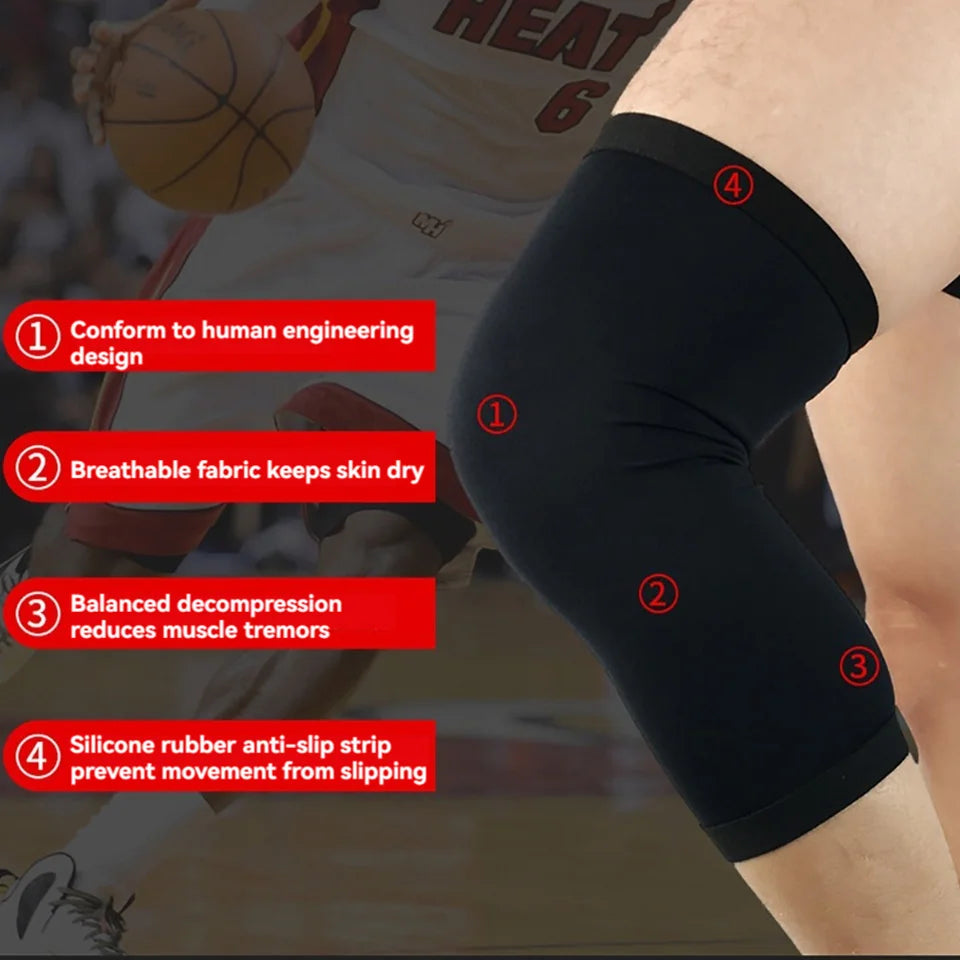 GOBYGO 1Pcs Basketball Sports Knee Pads Elastic Knitted Compression