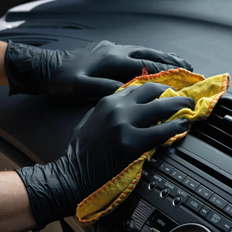 100/50/20PCS Black Nitrile Gloves Disposable Thick Powder Free