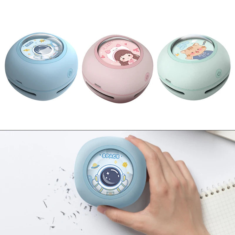 ﻿ Mini Desktop Vacuum Cleaner Portable Student Use Eraser Paper Pencil