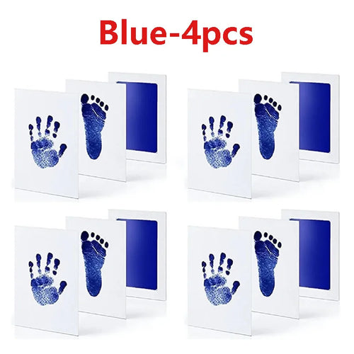 2/4pc Baby Handprint Footprints Ink Pads Safe Non-toxic No-Touch Skin