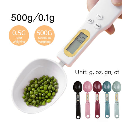 500g/0.1g Weight Measuring Spoon Portable LCD Digital Kitchen Scale