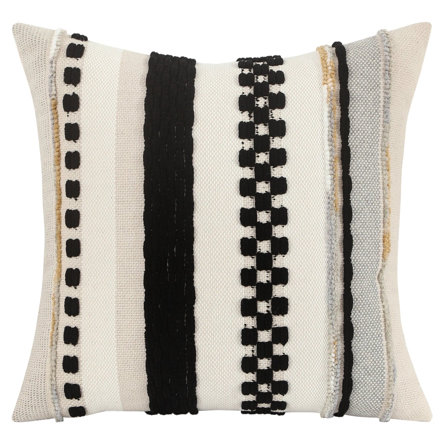 Boho Striped Chenille Throw Pillowcases Square