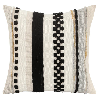 Boho Striped Chenille Throw Pillowcases Square