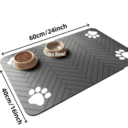 Absorbent Pet Feeding Mat, Waterproof Placemat for Dog & Cat Food &