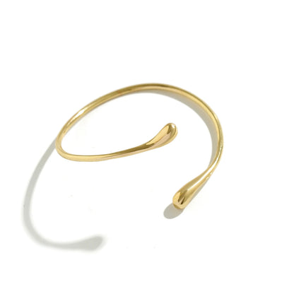 Ingemark Simple Vintage Water Drop Open Cuff Bangles for Women 2024
