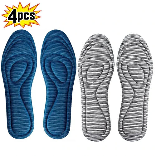 4Pcs Memory Foam Orthopedic Insoles for Shoes Antibacterial