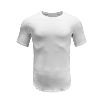 Mens Slim Fit Sports Short Sleeve T-shirt European and American Summer