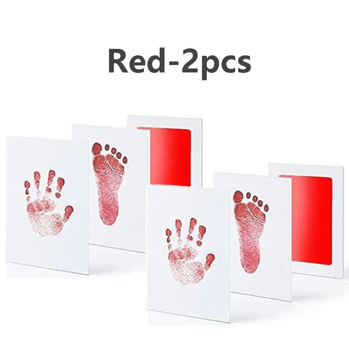 2/4pc Baby Handprint Footprints Ink Pads Safe Non-toxic No-Touch Skin
