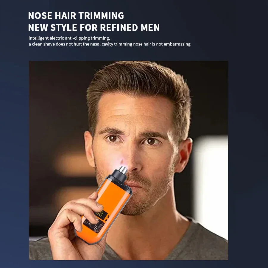 Mini Electric Nose Hair Clipper Rechargeable Multi-kinetic Shaving
